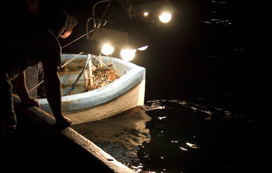 Lampara pesca notturna in barca